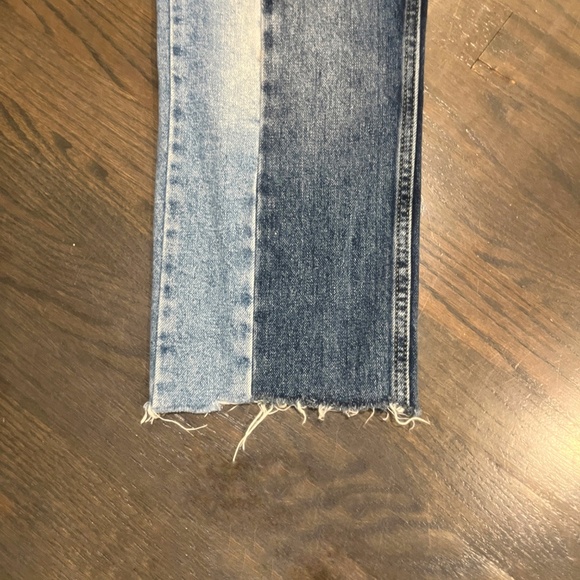 BDG Jessye Straight Leg Two Tone Jeans 100% Cotton Cropped Tag 27 - Picture 2 of 8